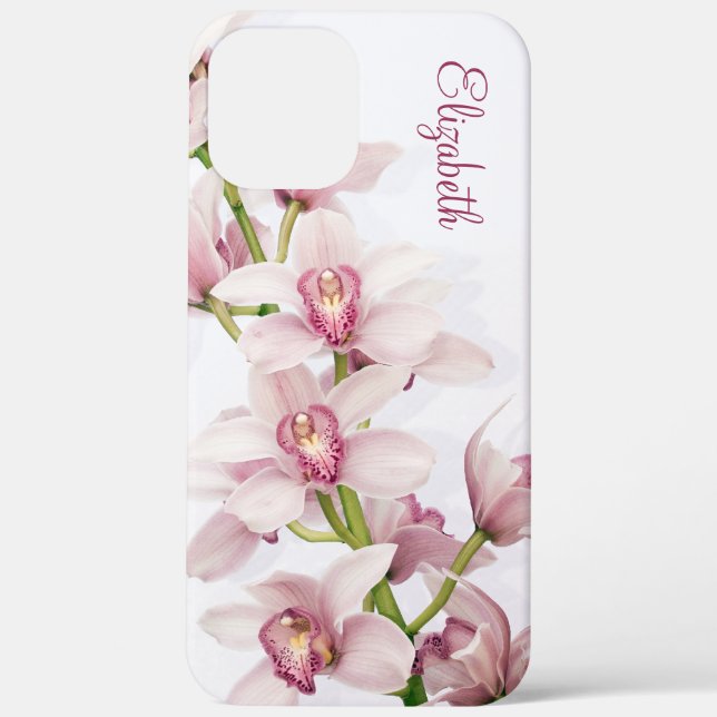 Pink Cymbidium Orchid Floral Case-Mate iPhone Case (Back)