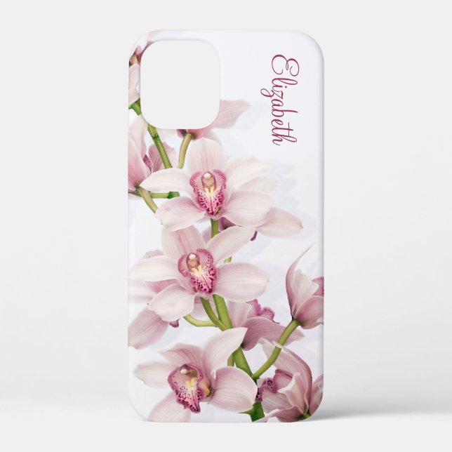 Pink Cymbidium Orchid Floral Case-Mate iPhone Case (Back)