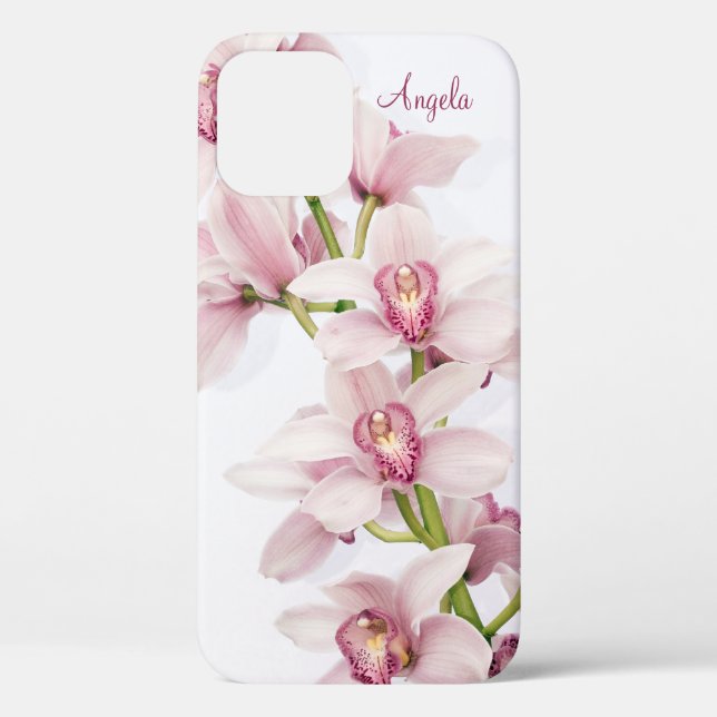 Pink Cymbidium Orchid Floral Case-Mate iPhone Case (Back)
