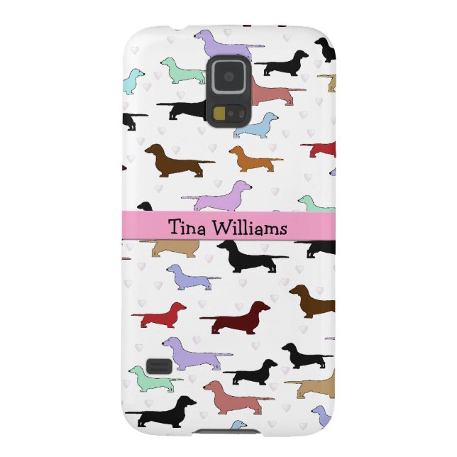 Pink Dachshund Samsung Galaxy S5 Case (Back)