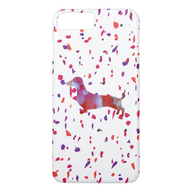 Pink dachshund Watercolor Case-Mate iPhone Case (Back)