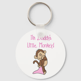 Pink Daddy's Little Monkey Key Ring
