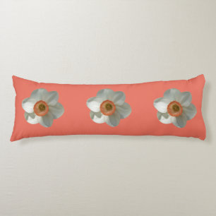 Pink Daffodil Spring Flower Body Cushion