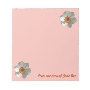 Pink Daffodil Spring Flower Notepad