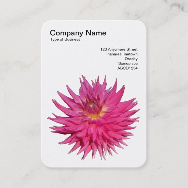 Pink Dahlia Business Card (Front)