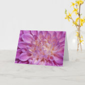 Pink Dahlia Card (Yellow Flower)