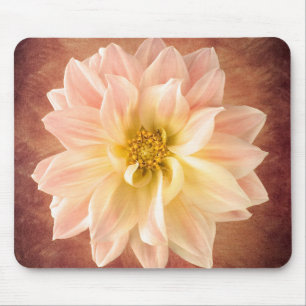 Pink Dahlia Flower Blossom Floral Mouse Mat