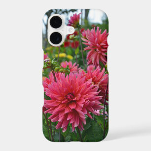 Pink dahlia flower garden iphone case
