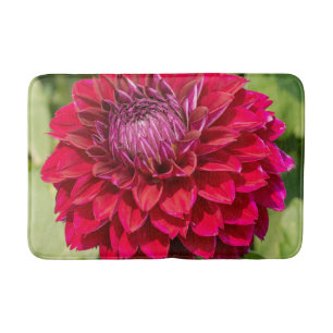Pink Dahlia Flower Photography, Canadian Beauty Bath Mat