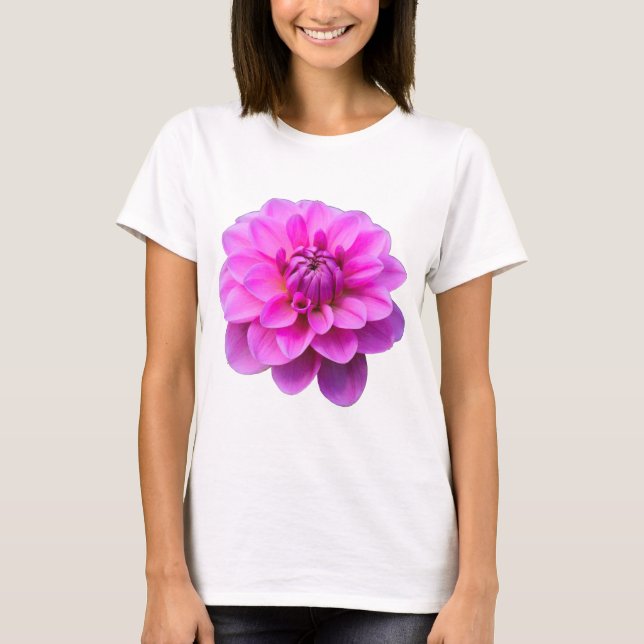 Pink Dahlia (Isolated) T-Shirt (Front)