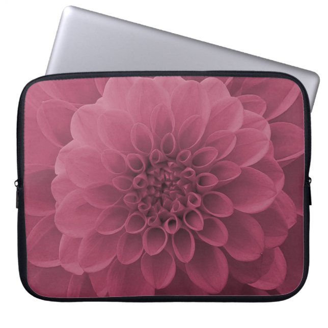 Pink Dahlia Laptop Sleeve (Front)
