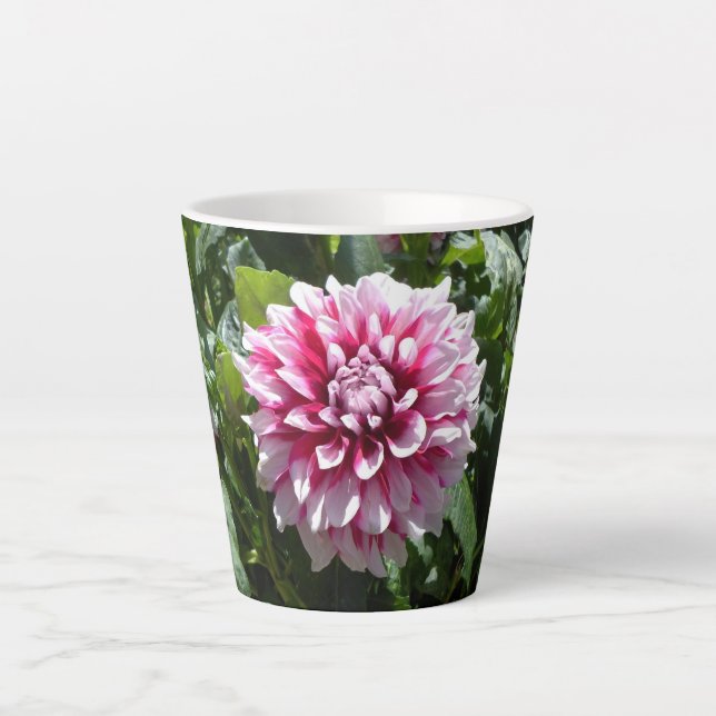 Pink Dahlia Latte Mug (Front)