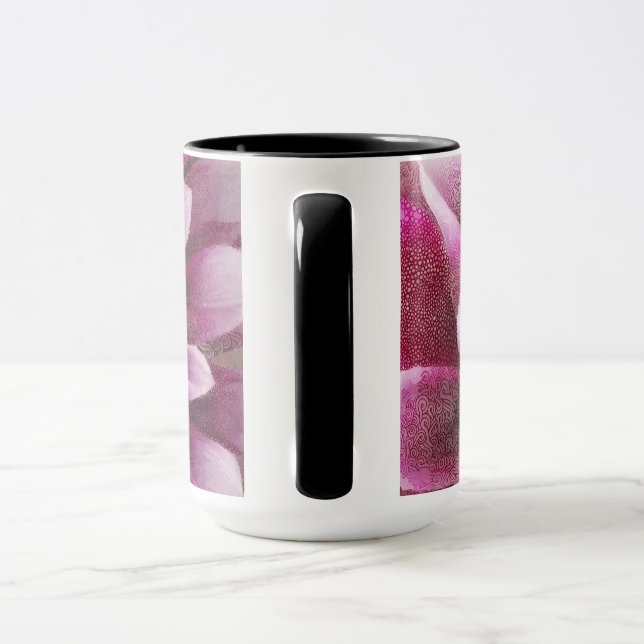 Pink Dahlia mug (Handle)