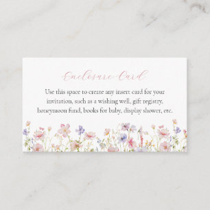 Pink Dainty Flowers Enclosure Card
