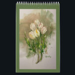 Pink Daises 2025 Floral Calendar<br><div class="desc">Simple flowers of pink daises blowing in a soft breeze. Delicate feel,  spring or summer,  simple statement.</div>