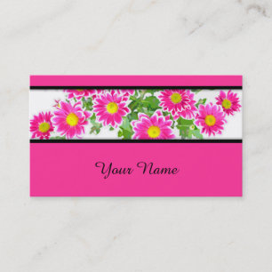 Pink Daisies / Asters Bouquet + your ideas Business Card