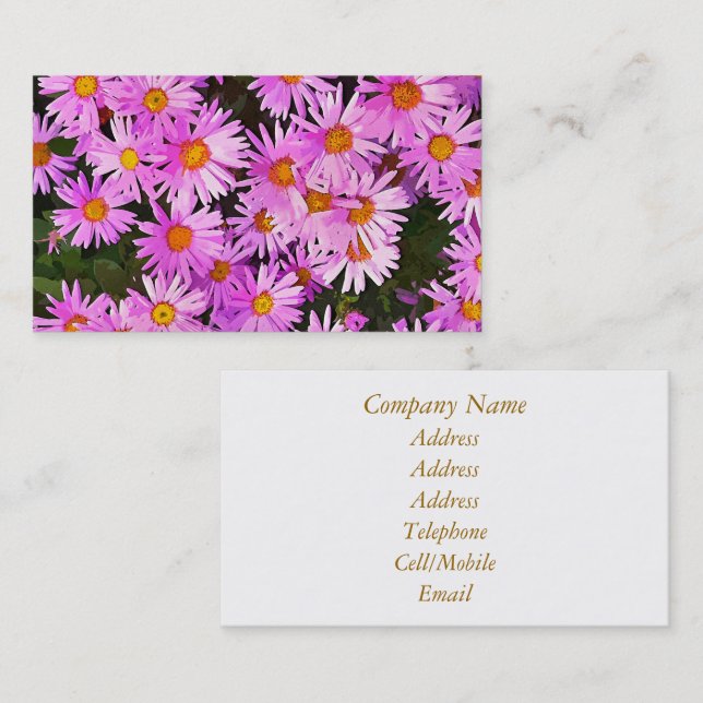 PINK DAISIES BUSINESS CARD (Front/Back)