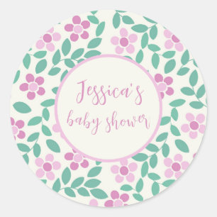 Pink Daisies Classic Round Sticker