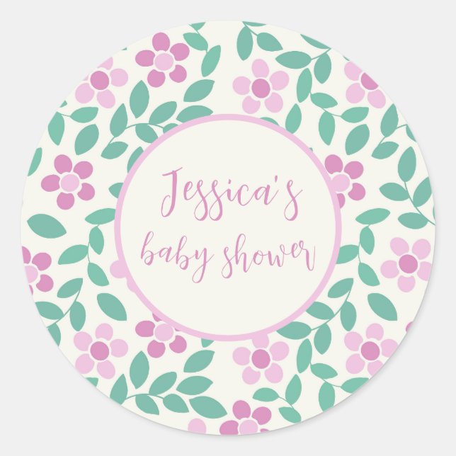  Pink Daisies  Classic Round Sticker (Front)