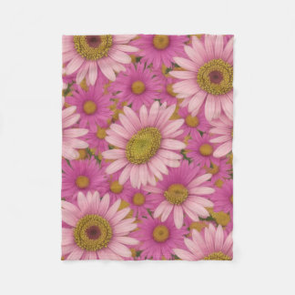 Pink Daisies Fleece Blanket