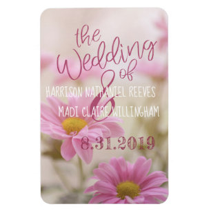 Pink Daisies Flexible Magnet Romantic Flowers