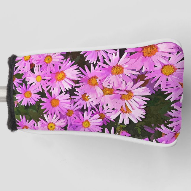 PINK DAISIES GOLF HEAD COVER (Front)