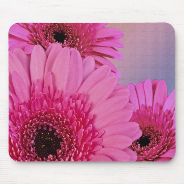 Pink daisies mouse mat (Front)
