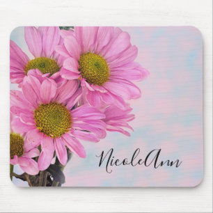 Pink Daisies Mouse Mat