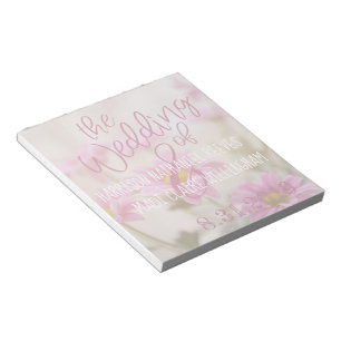 Pink Daisies Notepad Romantic Flowers