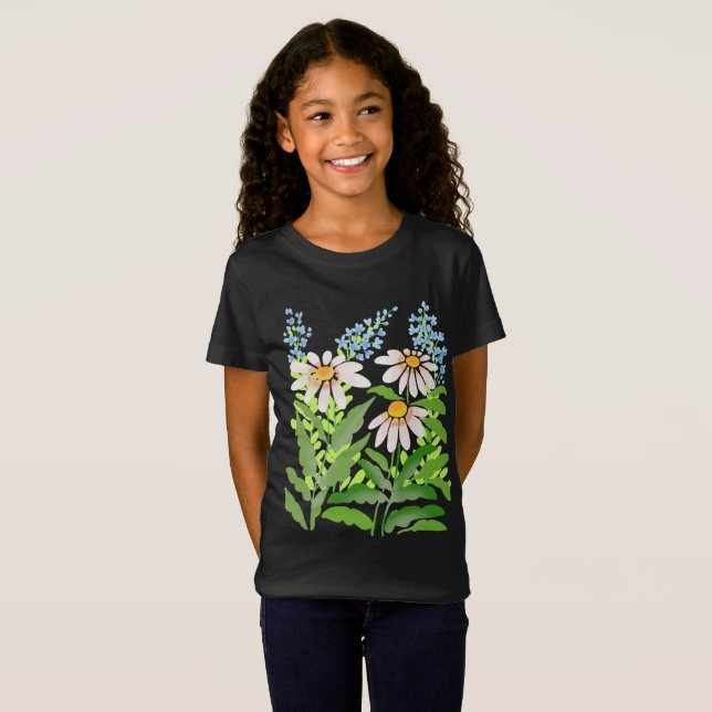 Pink daisies T-Shirt (Front Full)