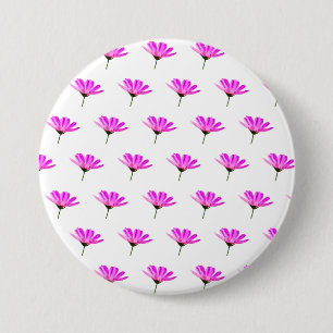Pink Daisy 7.5 Cm Round Badge