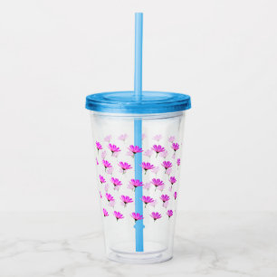 Pink Daisy Acrylic Tumbler