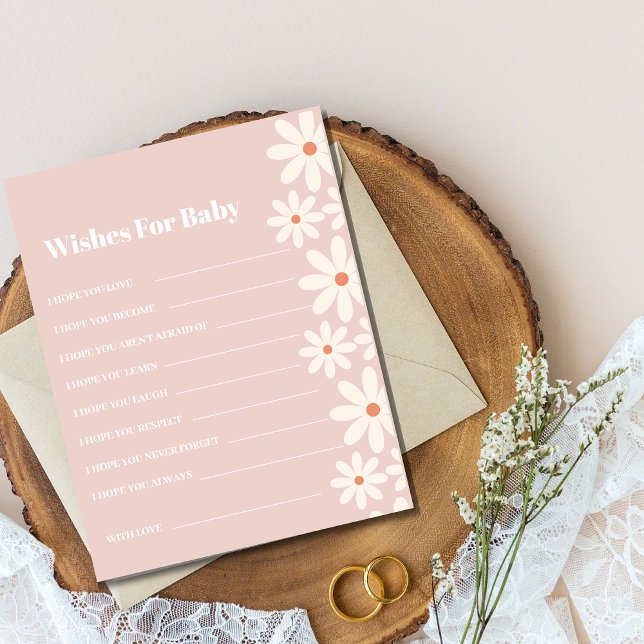 Pink Daisy Baby Shower Wishes for Baby  (Creator Uploaded)