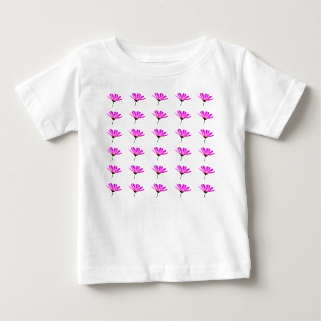 Pink Daisy  Baby T-Shirt (Front)