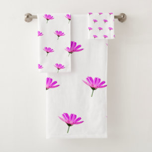 Pink Daisy   Bath Towel Set