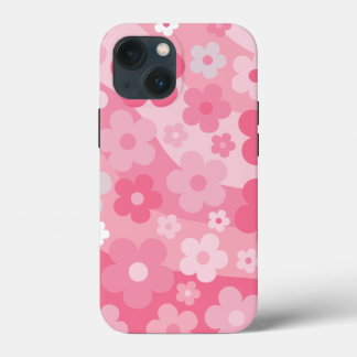 Pink Daisy Boho Floral iPhone 13 Mini Case