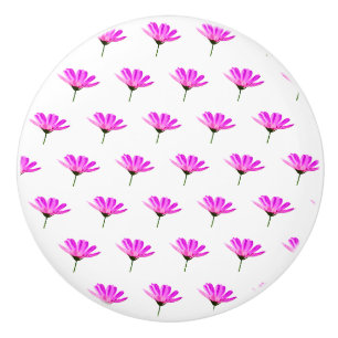 Pink Daisy Ceramic Knob