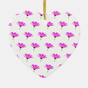 Pink Daisy Ceramic Tree Decoration