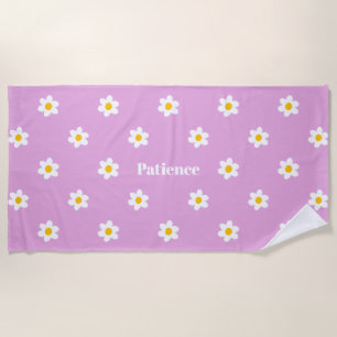 Pink Daisy-Chain Beach Towel