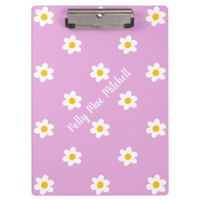 Pink Daisy-Chain Clipboard (Front)