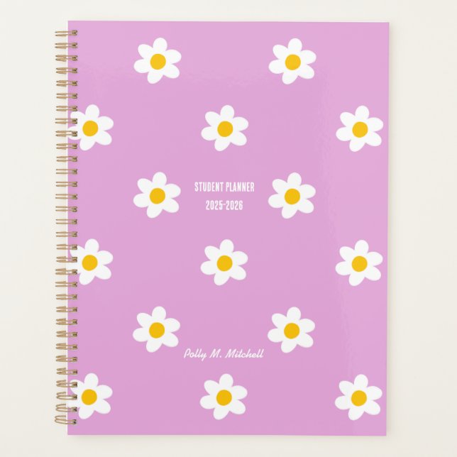 Pink Daisy-Chain Student Planner (Front)