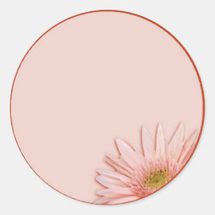 Pink Daisy Classic Round Sticker