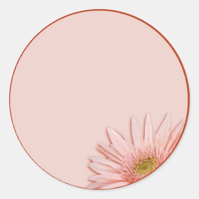 Pink Daisy Classic Round Sticker (Front)