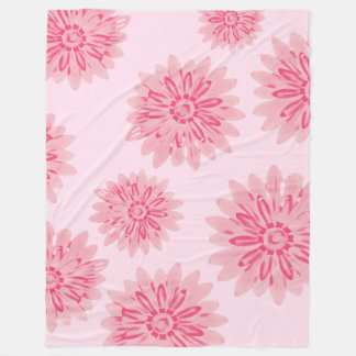 Pink Daisy Fleece Blanket