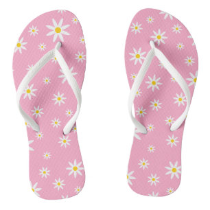 Pink Daisy Flip Flops