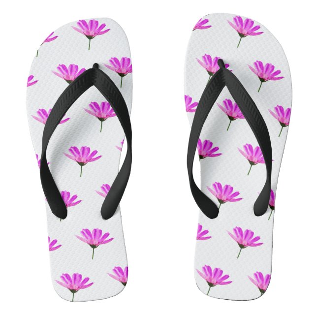 Pink Daisy  Flip Flops (Footbed)