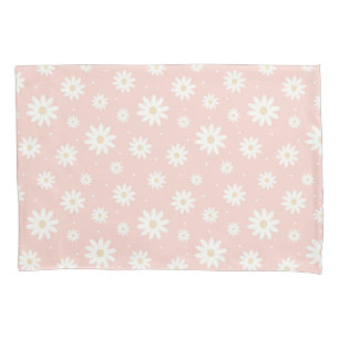 Pink Daisy Floral Pillowcase