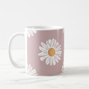 Pink Daisy: Floral Repeat Pattern. Coffee Mug