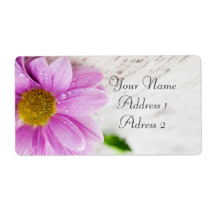 Pink Daisy Flower Avery Shipping Labels