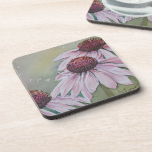 PINK DAISY FLOWER COASTERS